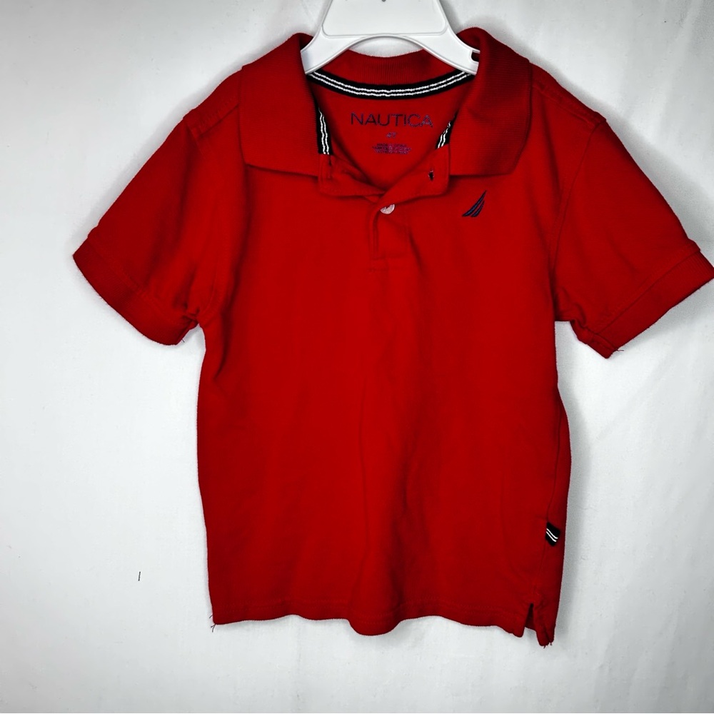 Nautica Boys Toddlers Kids Polo in Bold Red 100% Cotton Size 4T